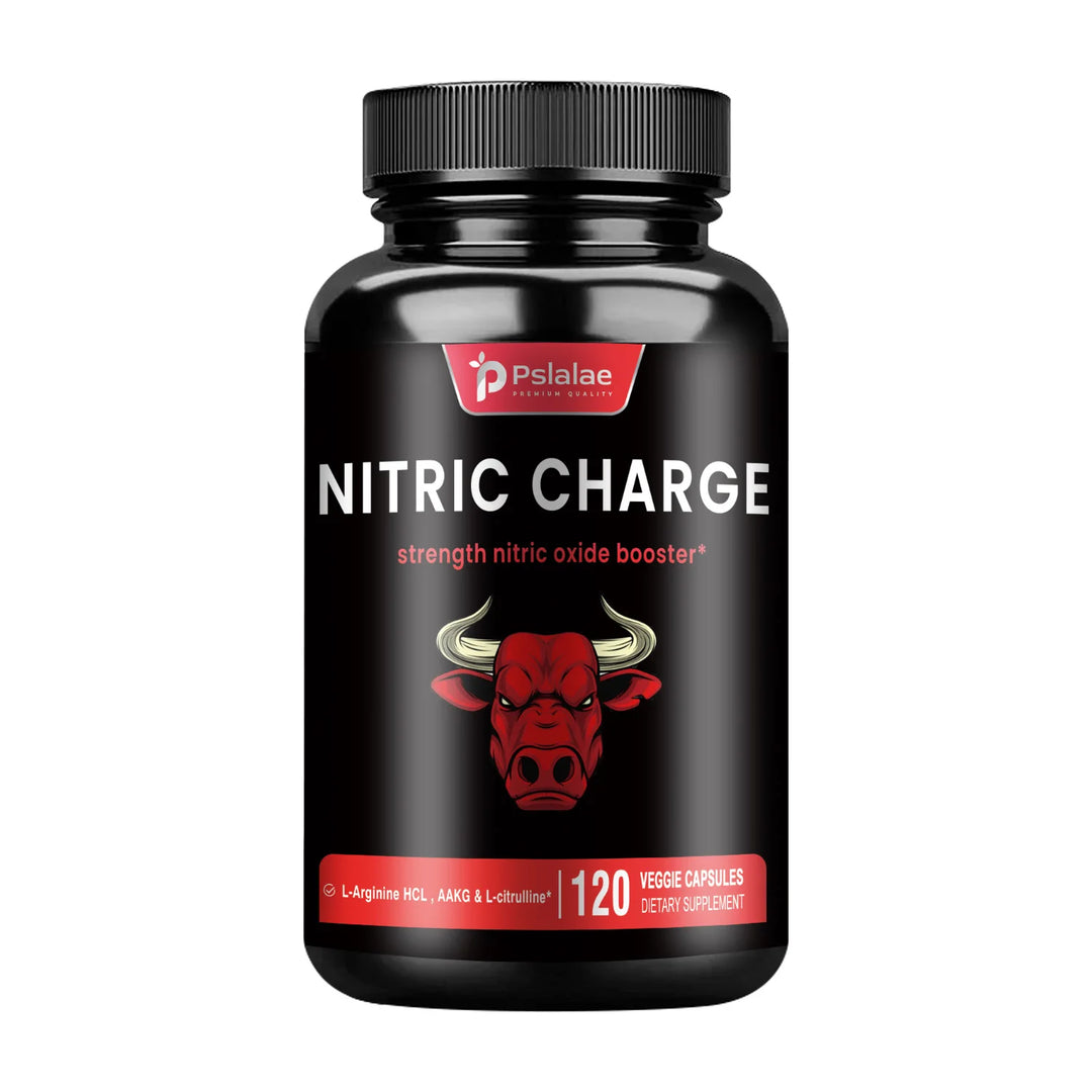 Nitric Charge - with L-Arginine, L-Citrulline - Improve Endurance, Muscle Mass, and Athletic Performance - 120 Capsules