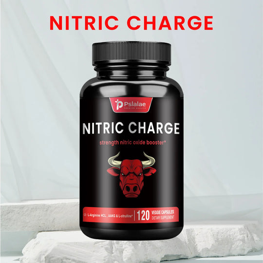 Nitric Charge - with L-Arginine, L-Citrulline - Improve Endurance, Muscle Mass, and Athletic Performance - 120 Capsules