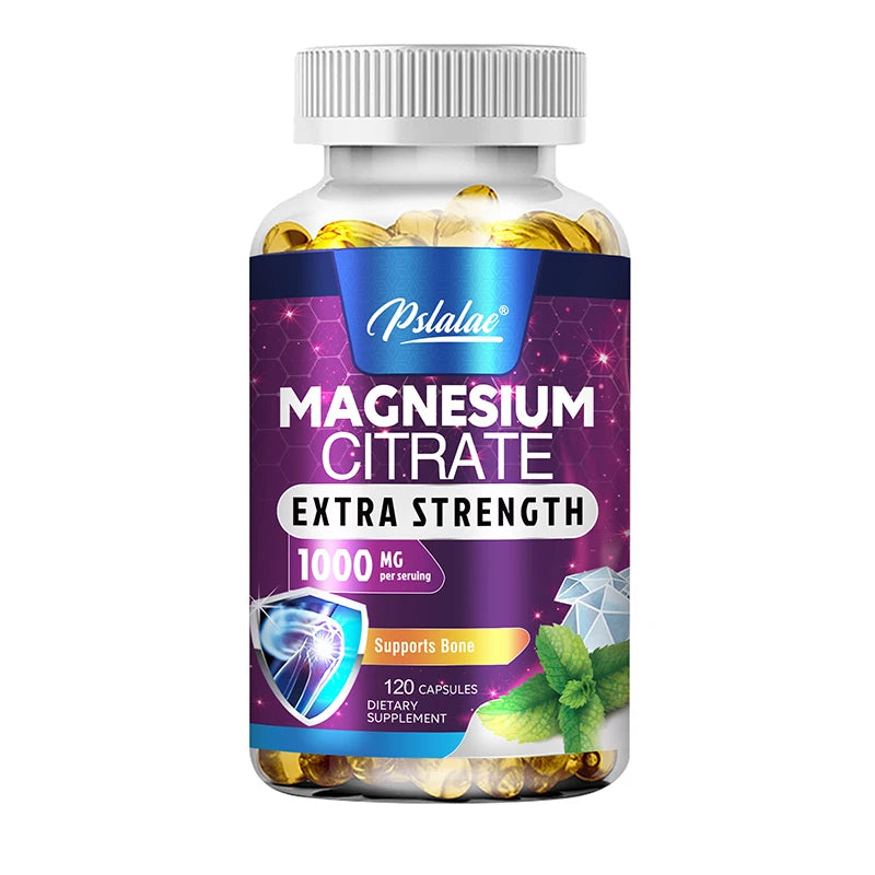 Magnesium Citrate 1000mg - Maximum Absorption for Muscle, Nerve, Bone and Heart Health - 120 Capsules