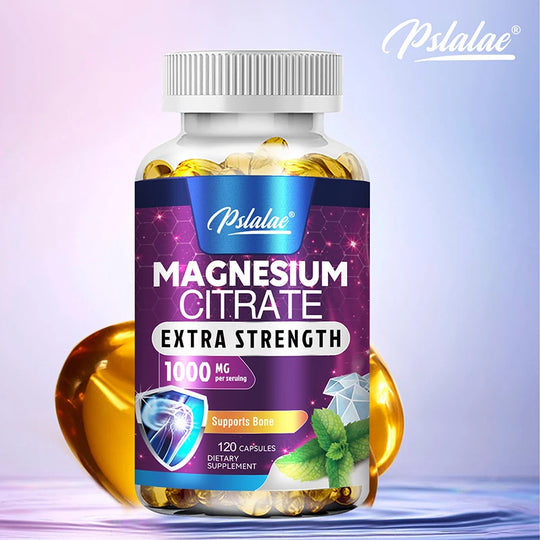 Magnesium Citrate 1000mg - Maximum Absorption for Muscle, Nerve, Bone and Heart Health - 120 Capsules