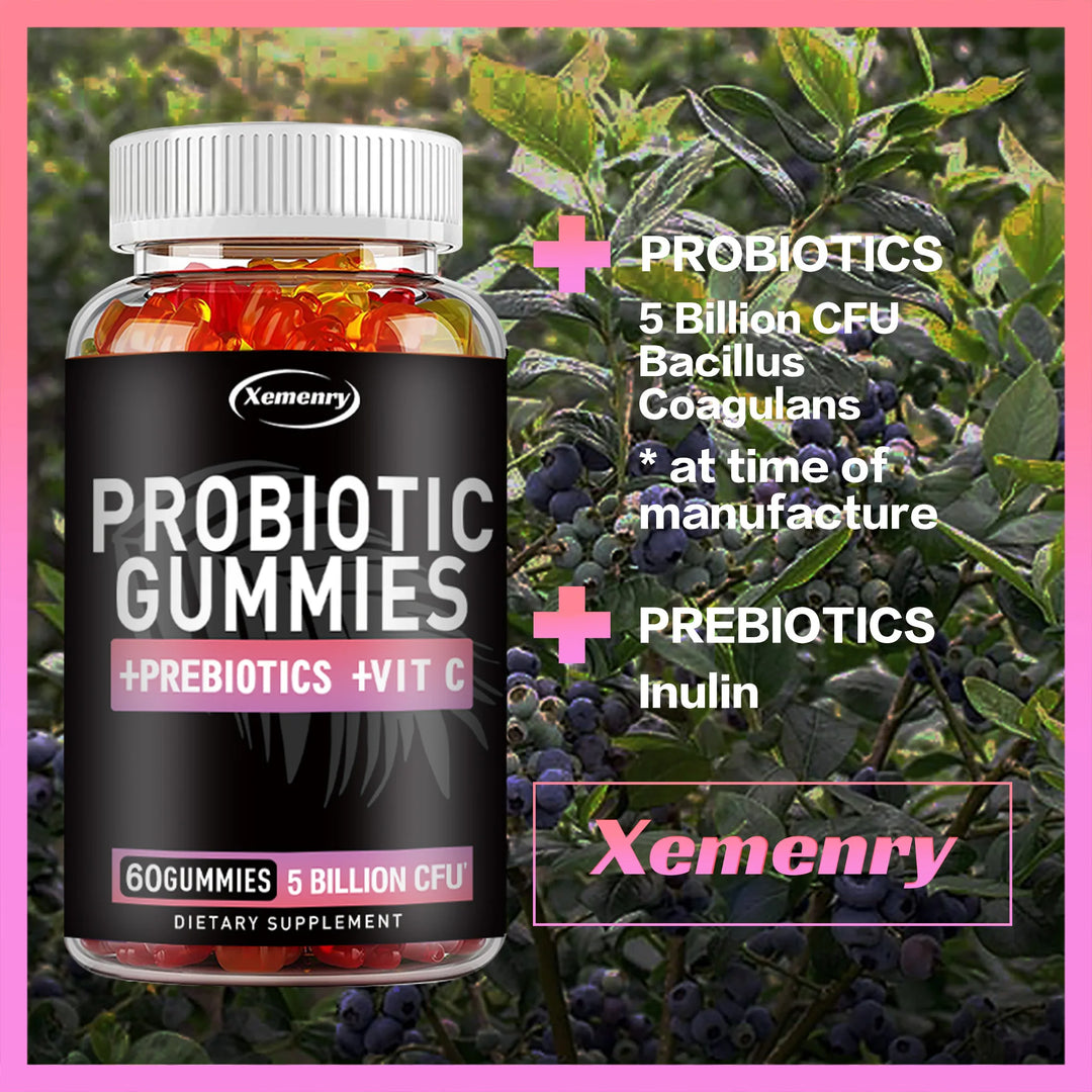 Probiotic Gummies - Good for Intestinal Health, Relieve Bloating and Promote Digestion, Immune Support - 60 Gummies