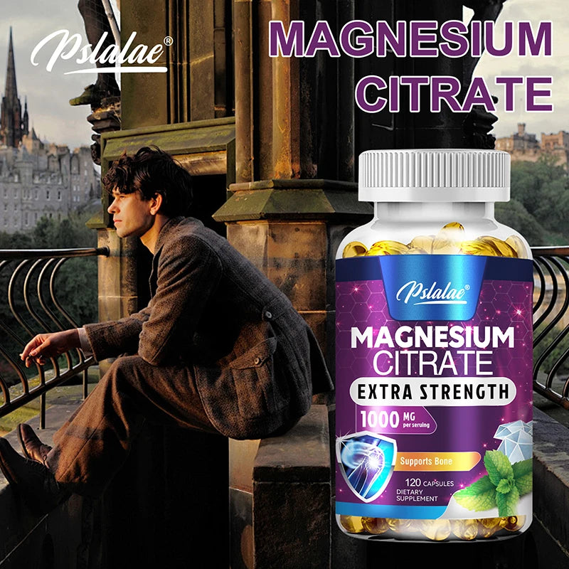 Magnesium Citrate 1000mg - Maximum Absorption for Muscle, Nerve, Bone and Heart Health - 120 Capsules