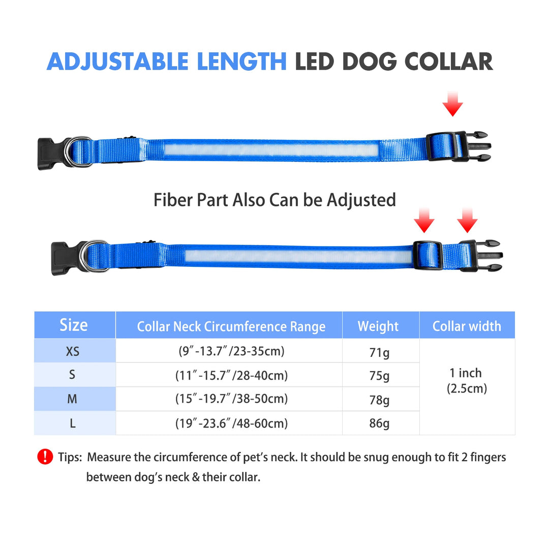 Dog Collar Luminous Pet Supplies  Water poof Safety