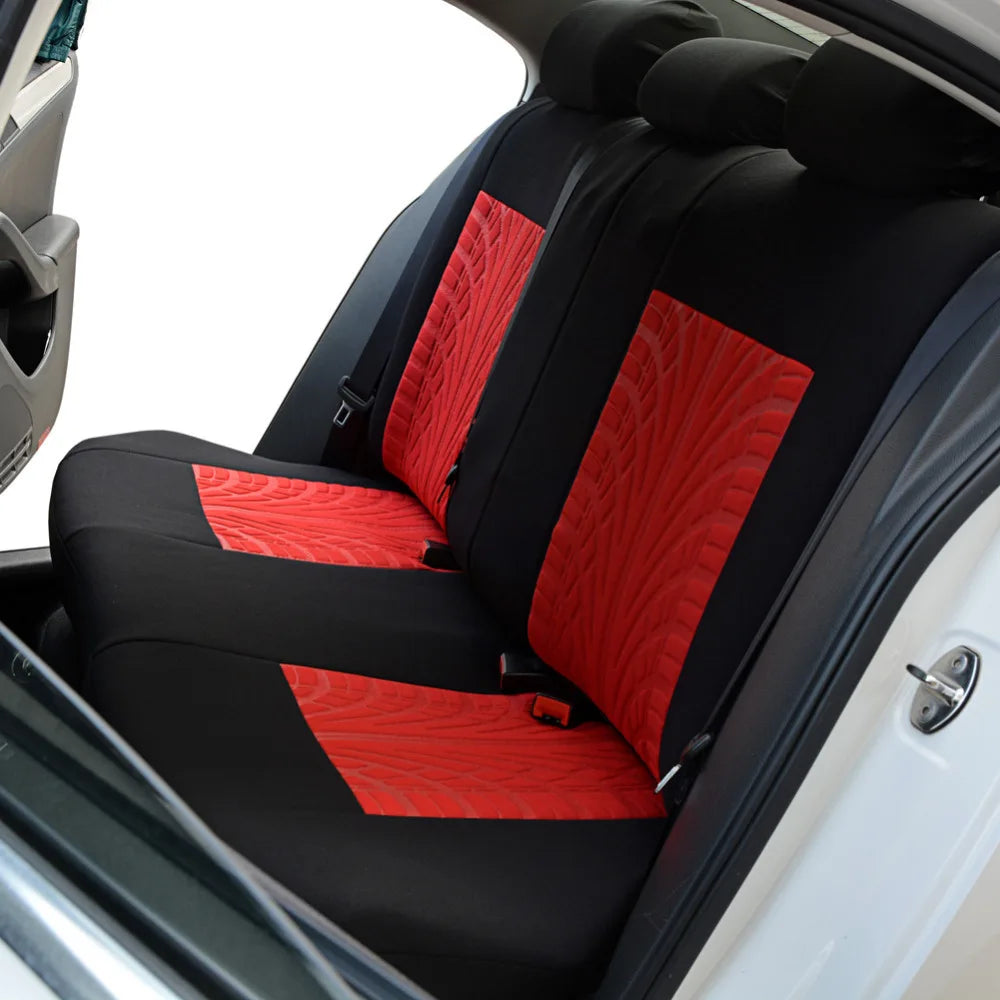 Fashion Tire Track Detail Style Universal Car Seat Covers Fits Most Brand 4 colors