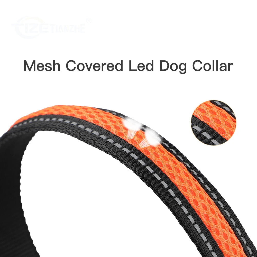 LED Dog Collar Luminous Pet Products Safety Stylish Flashing Glow Necklace Waterproof Reflective