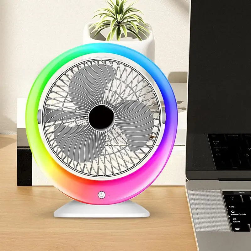 Mini Portable USB Desk Fan 180 Rotation 3 Speeds