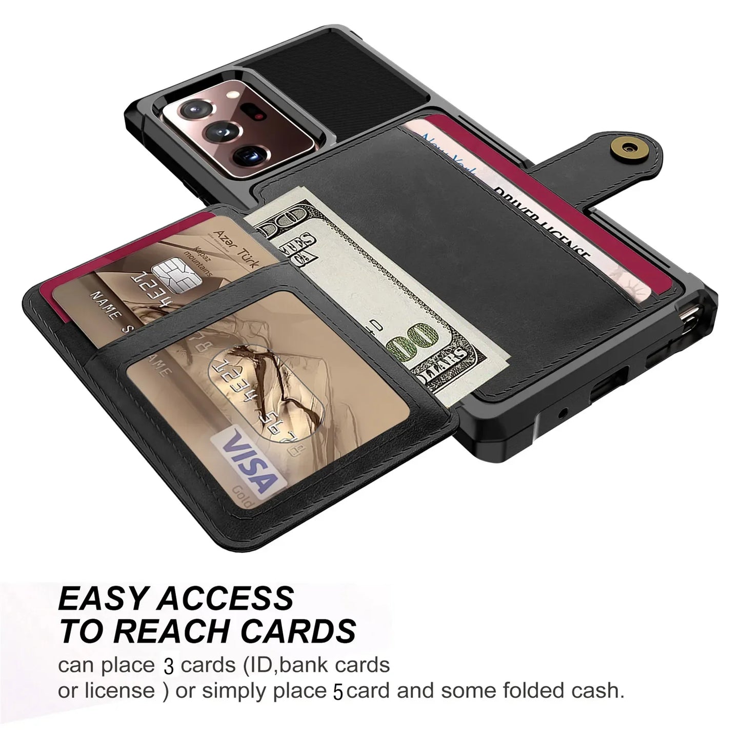 Credit Card Case PU Leather Flip Wallet Cover