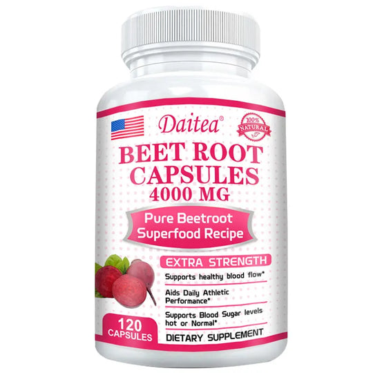 Beetroot Capsules - Beetroot Powder Supports Blood Pressure, Athletic Performance, Digestive Health, Immune System