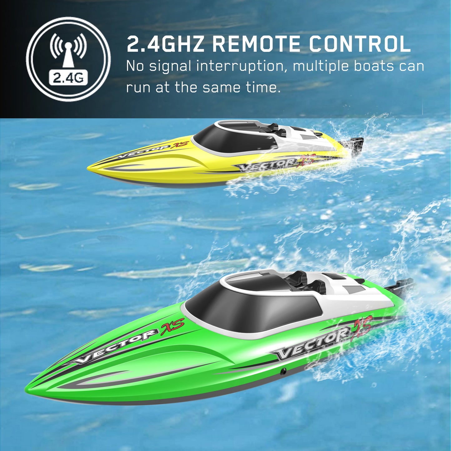 RC Boat 20MPH With Auto Roll Back And Reverse Function