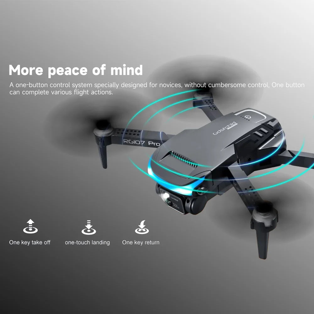 Mini Drone 4K ESC Three-sided Obstacle avoidance Professional Dual HD Camera FPV Foldable Quadcopter T