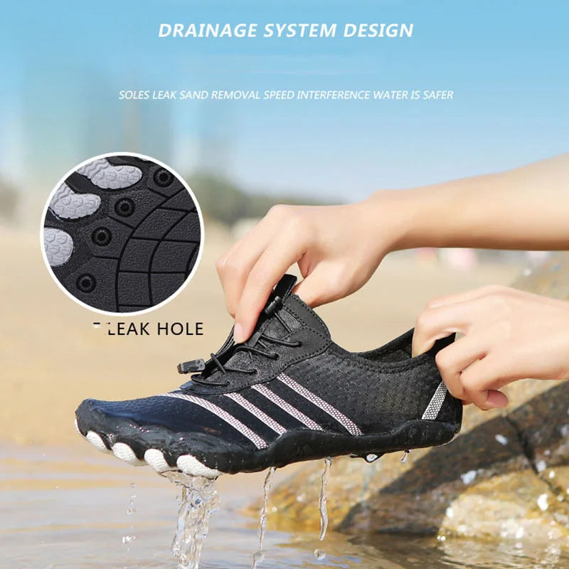 Men Women Beach Aqua Shoes Quick Dry Barefoot Upstream Hiking Wading Swimming Climbing