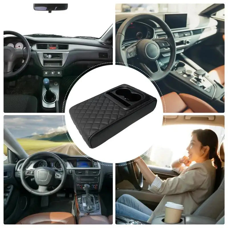 Auto Center Console Armrest Pillow PU Leather  Portable Waterproof