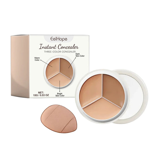 Precise Coverage Three Color Partition Beauty And Health Facial Concealer Spot Acne Marks