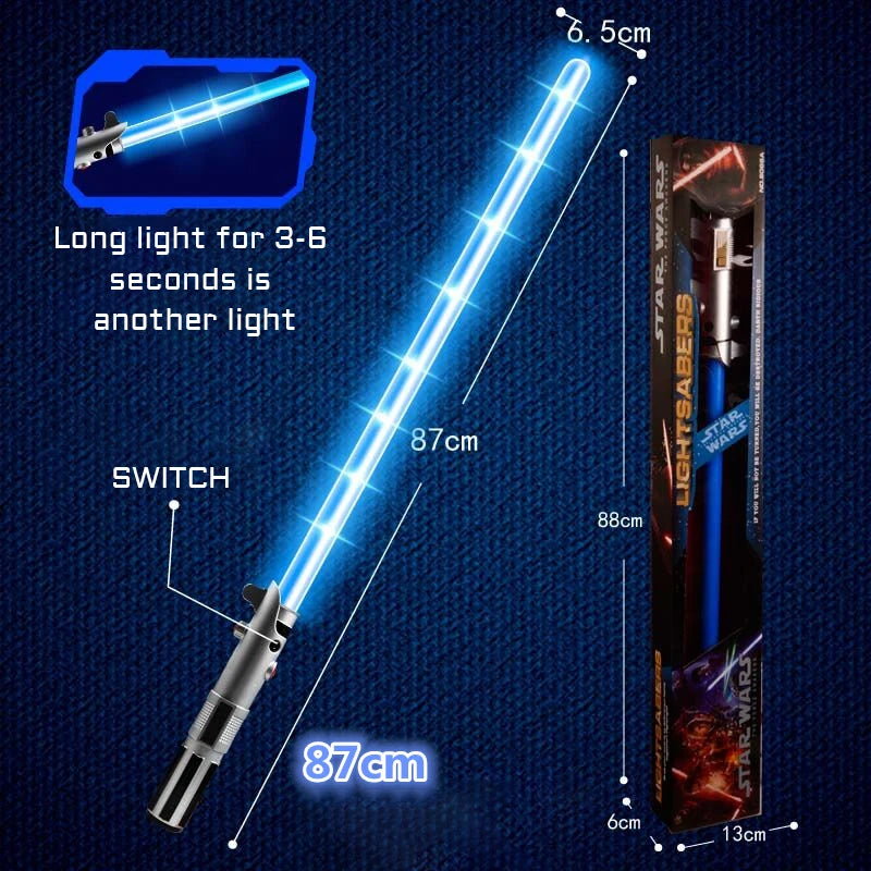 Lightsaber Toys for Children Luminous Plastic RGB Sword Cosplay Light Outdoor Star Wars