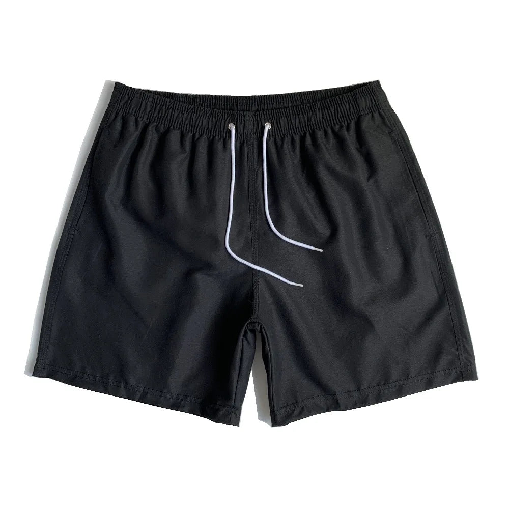 Swimming trunks men board shorts Casual Bermuda Black White  Classic Clothing