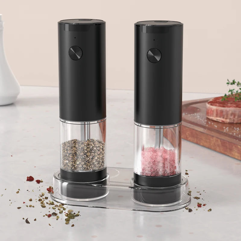 Electric Automatic Salt And Pepper Grinder Set Gravity  Adjustable