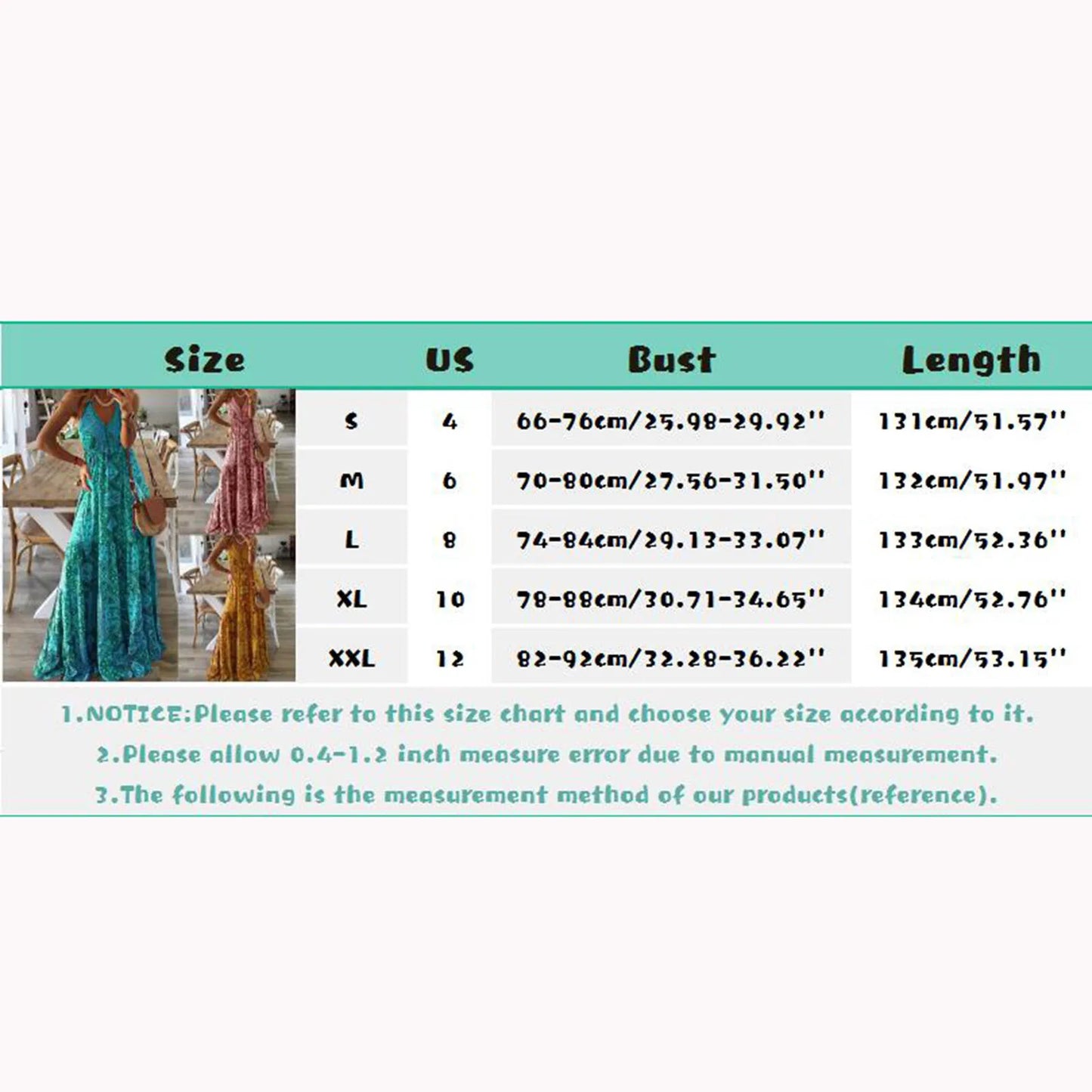 Summer Boho Printed Long Dress Women Spaghetti Strap V Neck Ruffled Sundress  Sleeveless