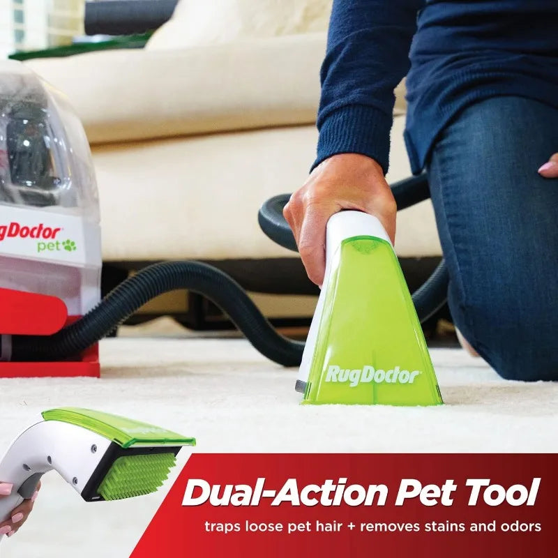 Rug Doctor Pet Portable Spot Cleaner, 2X Suction Power, Lightweight Dual Action, Pro-Grade Power Removes Stains & Odors