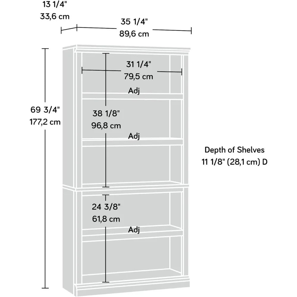 5 Bookcase/Book Shelf Washington Cherry Finish Storage Locker Library