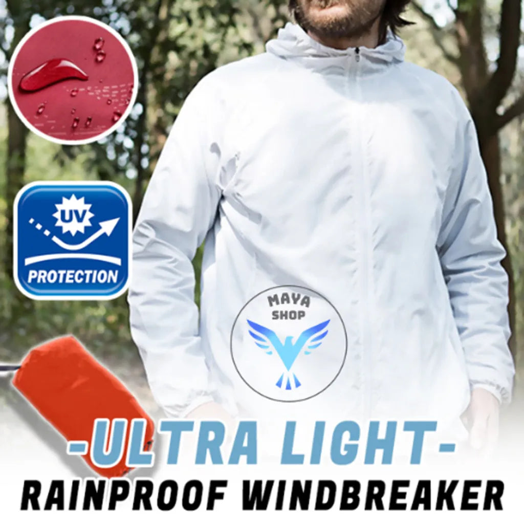 Rain Jacket Men Women Waterproof Sun Protection Quick Dry Windbreaker With Pocket