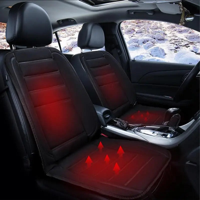 12V Universal Heated Car Seat Cushion Cloth Seat Cover