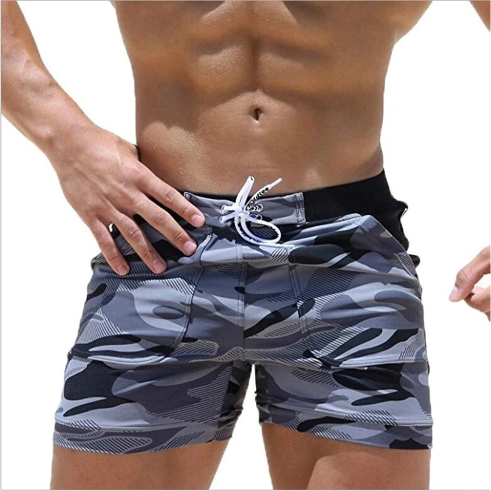 Men's Swimming Trunks Fitness Sports Quick-Drying Stretch