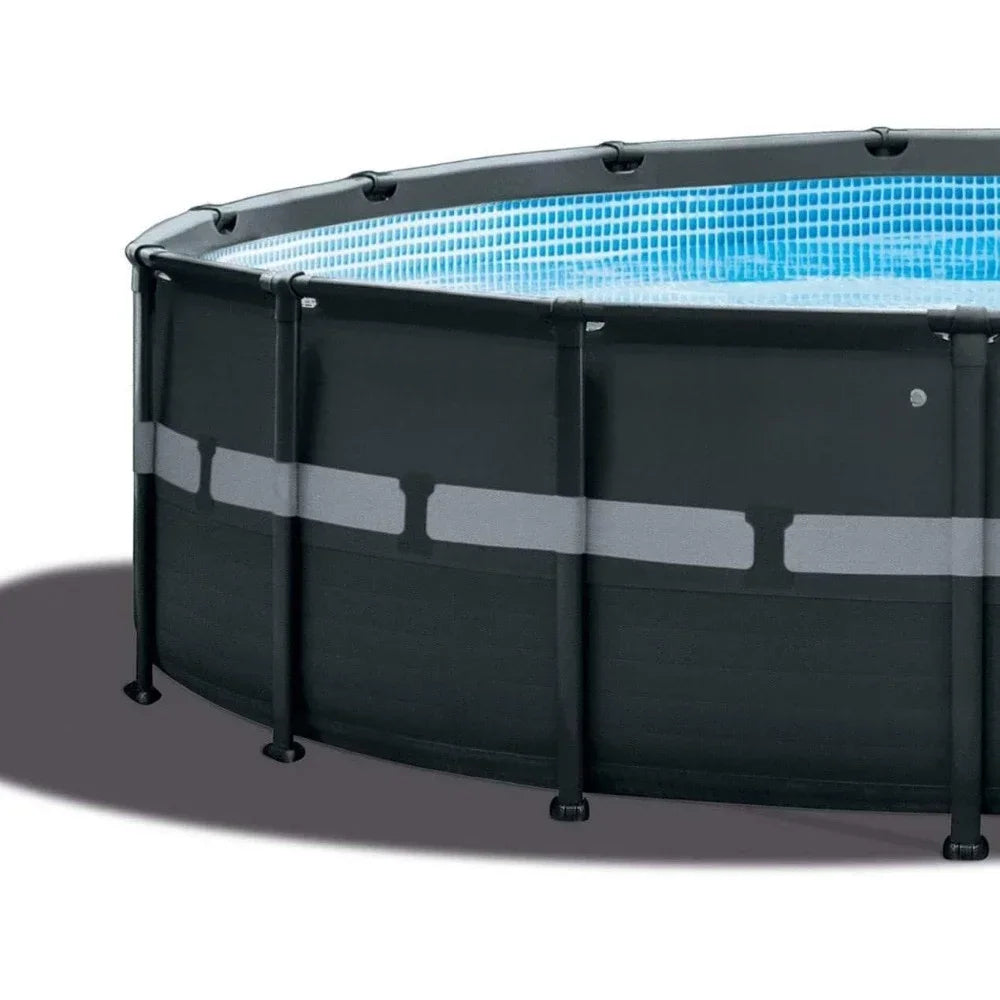 Deluxe Above Ground Swimming Pool Set: 18ft X 52in – Includes 2100 GPH Cartridge Sand Filter Pump  SuperTough Puncture Resistant