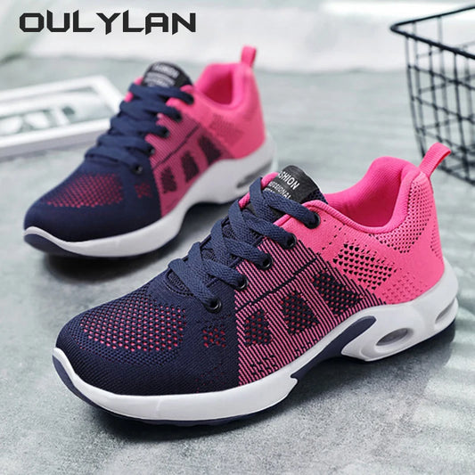 Breathable Fashion Women's Shoes Casual and Lightweight Sports Lace Up Air Cushion