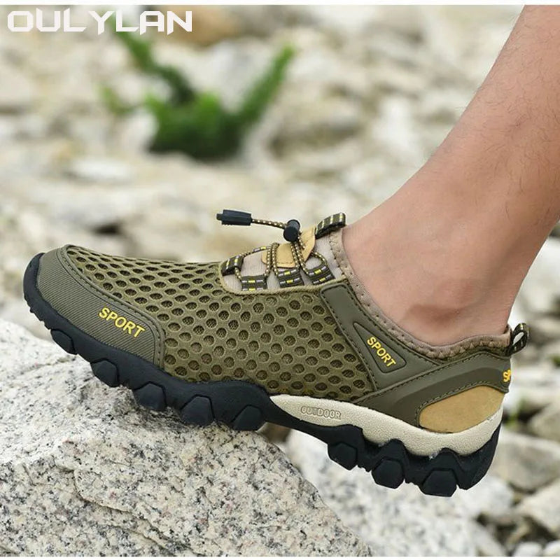 Men's Casual Mesh Breathable Sneakers Climbing Hiking  Outdoor Beach Wading