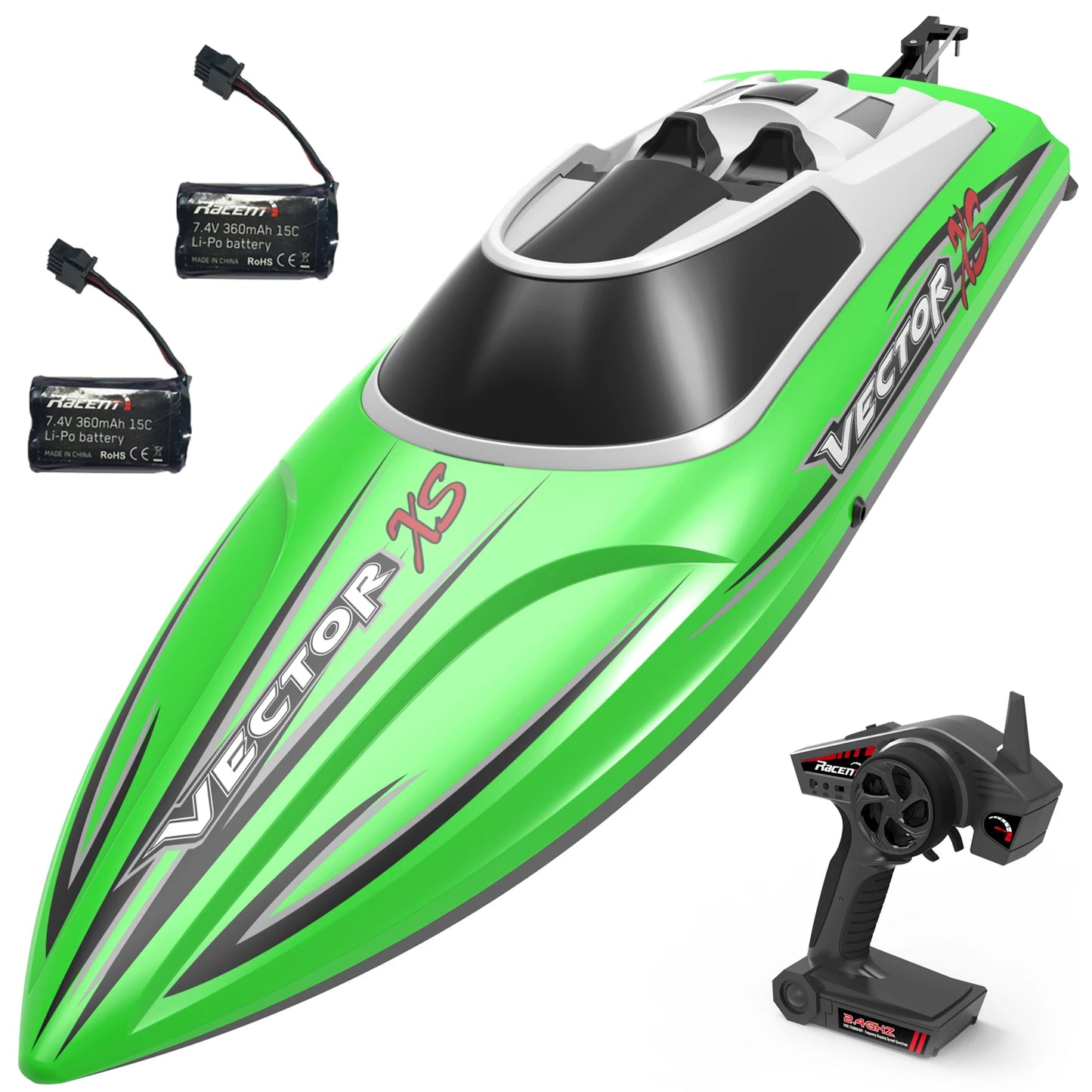 RC Boat 20MPH With Auto Roll Back And Reverse Function