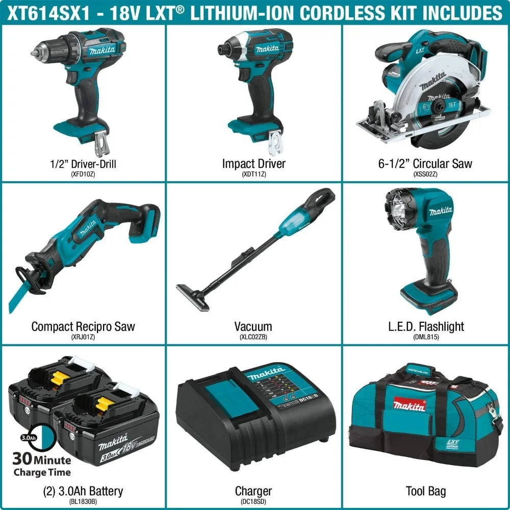 18V LXT Lithium-Ion Cordless 6-Pc. Combo Kit