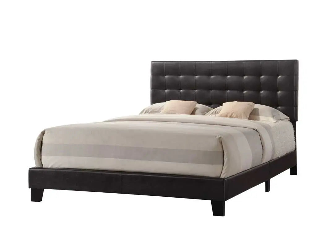 [Flash Sale]Queen Size Masate PU Bed in Espresso[US-Stock]