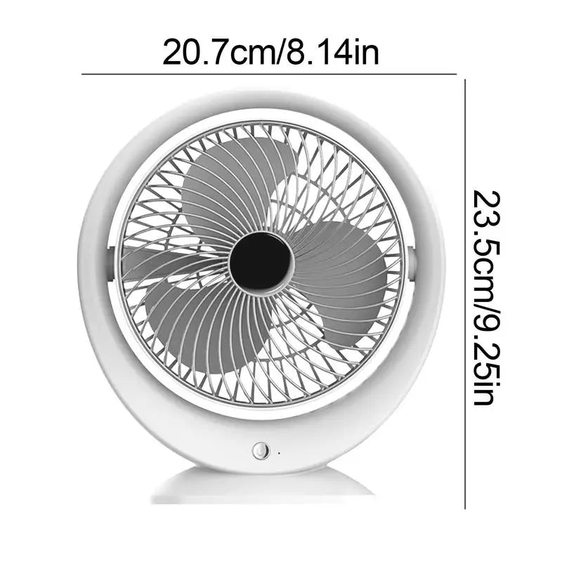 Mini Portable USB Desk Fan 180 Rotation 3 Speeds