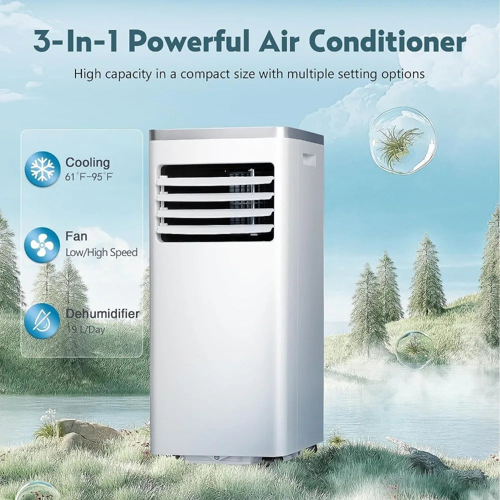 Portable Air Conditioner,8000 BTU Home AC Unit with Built-in Dehumidifier