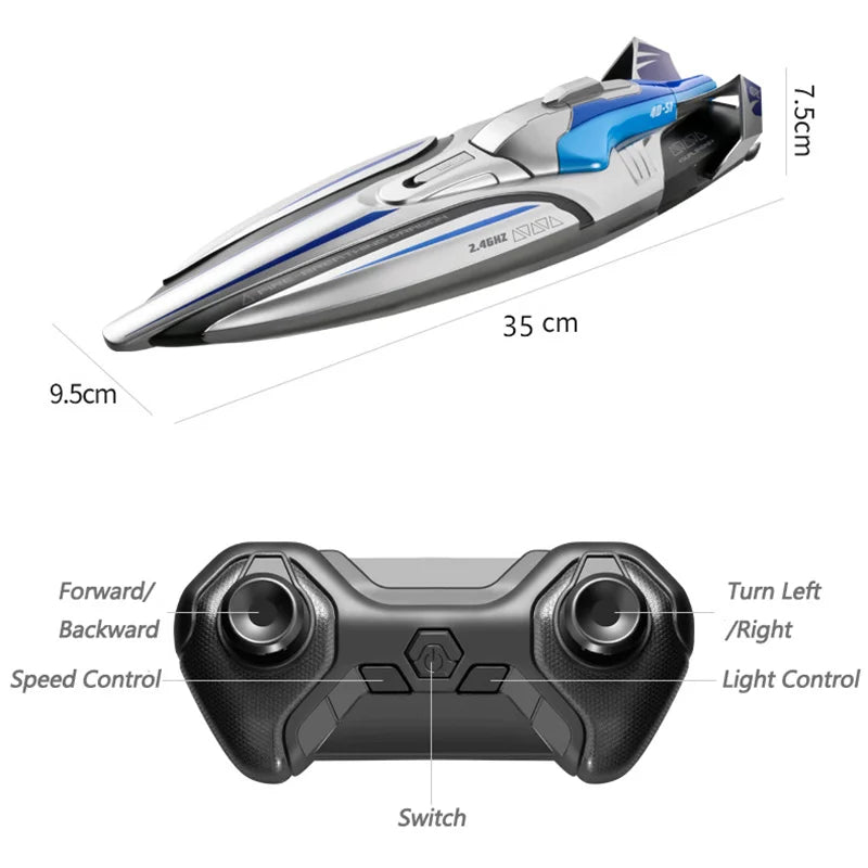 30KM/H RC High Speed Racing Boat Speedboat Remote Control