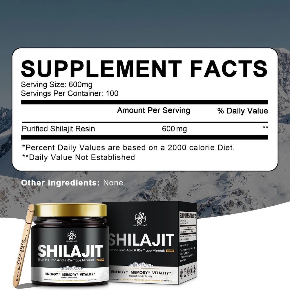 High Purity Original Shilajit Resin Mineral Supplements with 85+ Trace Minerals & Fulvic Acid for Man Energy Stamina