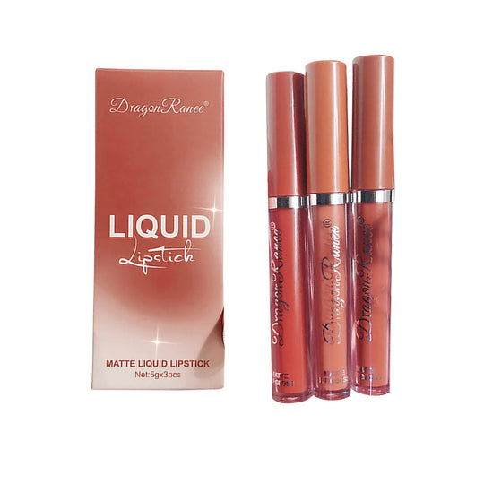 Waterproof Long Lasting Lip Makeup Liquid Sexy Lipstick Red Brown Lip Pigments Gloss 15ML Velvet Nude Lipstick #25