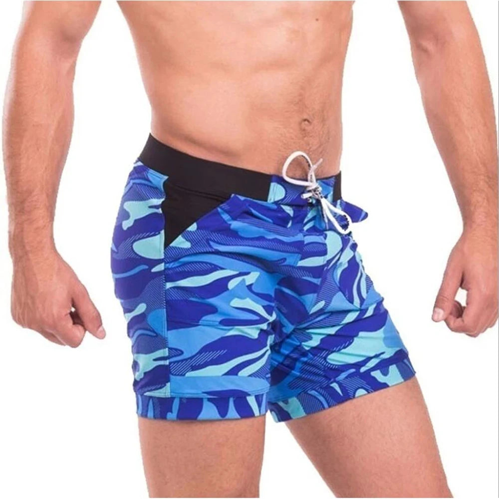 Men's Swimming Trunks Fitness Sports Quick-Drying Stretch