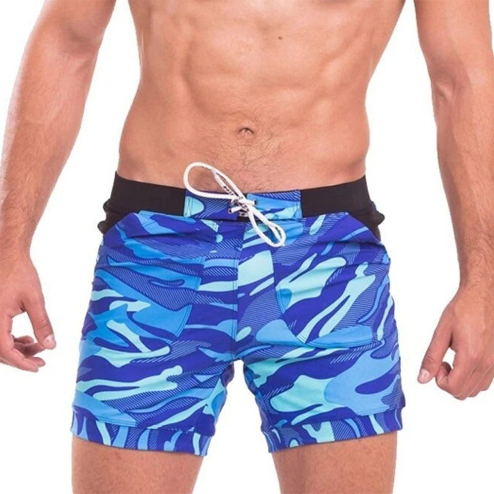 Men's Swimming Trunks Fitness Sports Quick-Drying Stretch