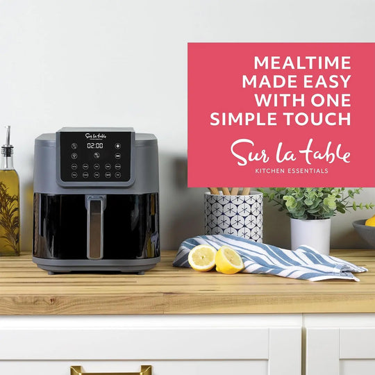 4-in-1 Compact 5-Quart Basket Air Fryer with Window for Easy Viewing, Digital Touchscreen Display