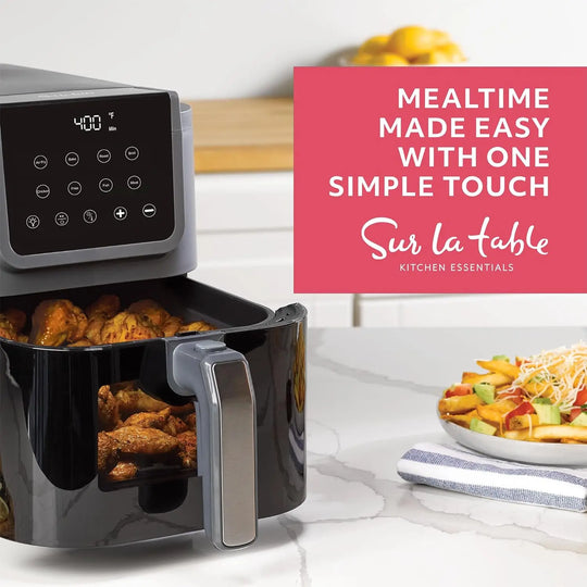 4-in-1 Compact 5-Quart Basket Air Fryer with Window for Easy Viewing, Digital Touchscreen Display