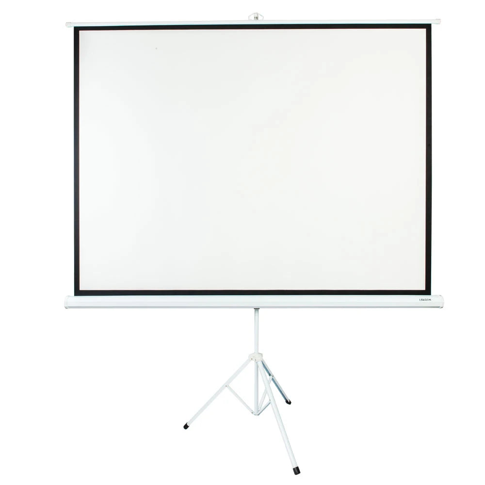 100 INCH Projector Screen with Adjustable Stand Tripod Portable Pull Up  4:3 HD Projection Curtain for Home  Theater  Outdoor