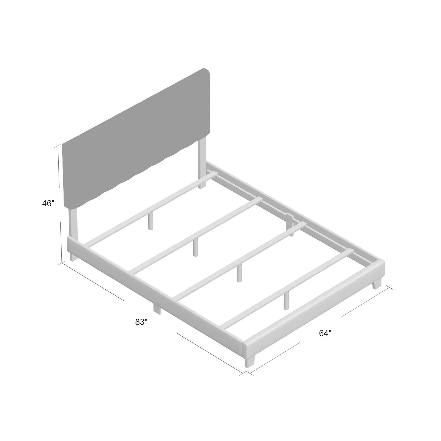 [Flash Sale]Queen Size Masate PU Bed in Espresso[US-Stock]