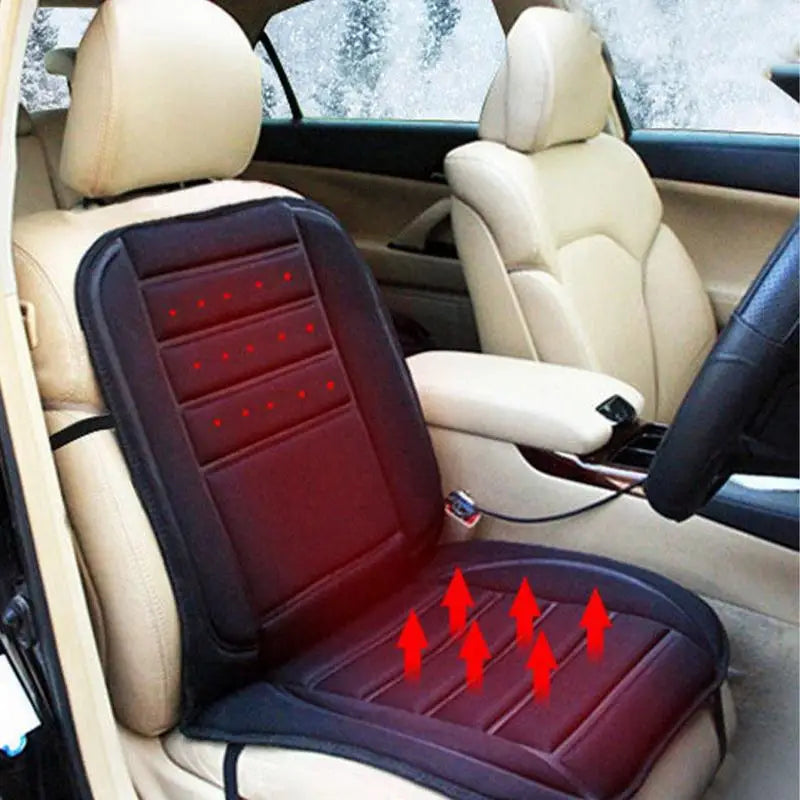 12V Universal Heated Car Seat Cushion Cloth Seat Cover