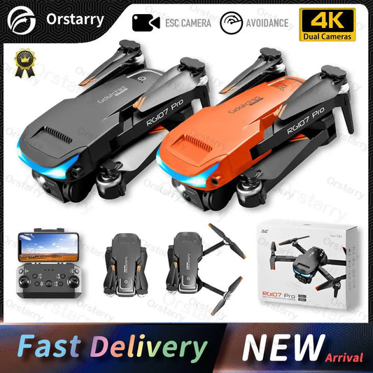 Mini Drone 4K ESC Three-sided Obstacle avoidance Professional Dual HD Camera FPV Foldable Quadcopter T