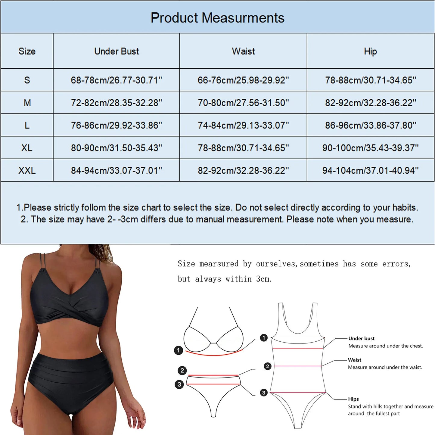 Tankini Swimsuits For Women Two Piece Sexy Push Up Bikini Sets High Waist Trendy