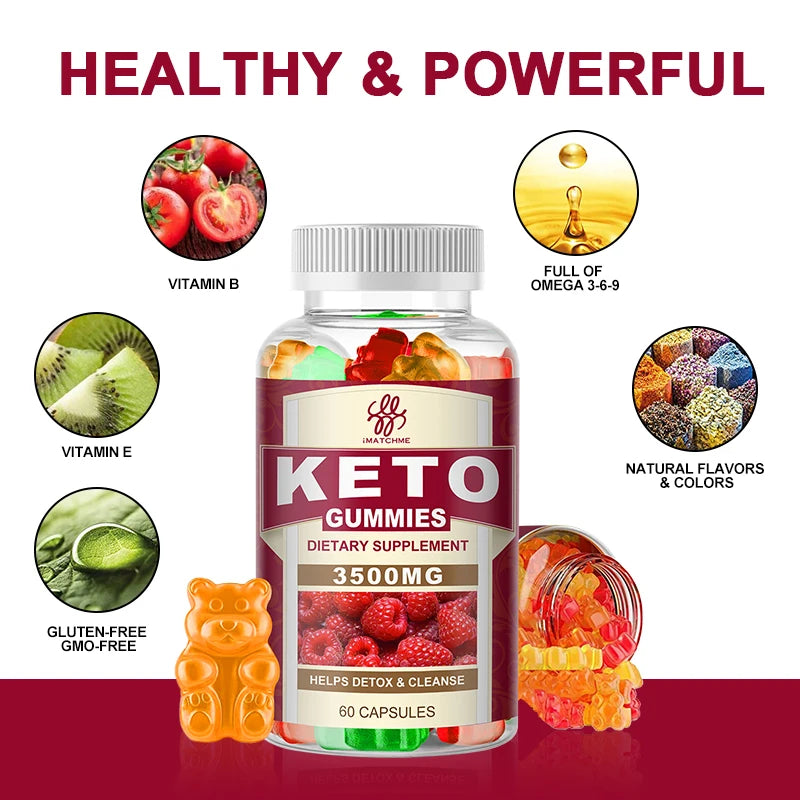 Ketogenic Weight Management Keto ACV Gummies Apple Cider Vinegar Dietary Supplement