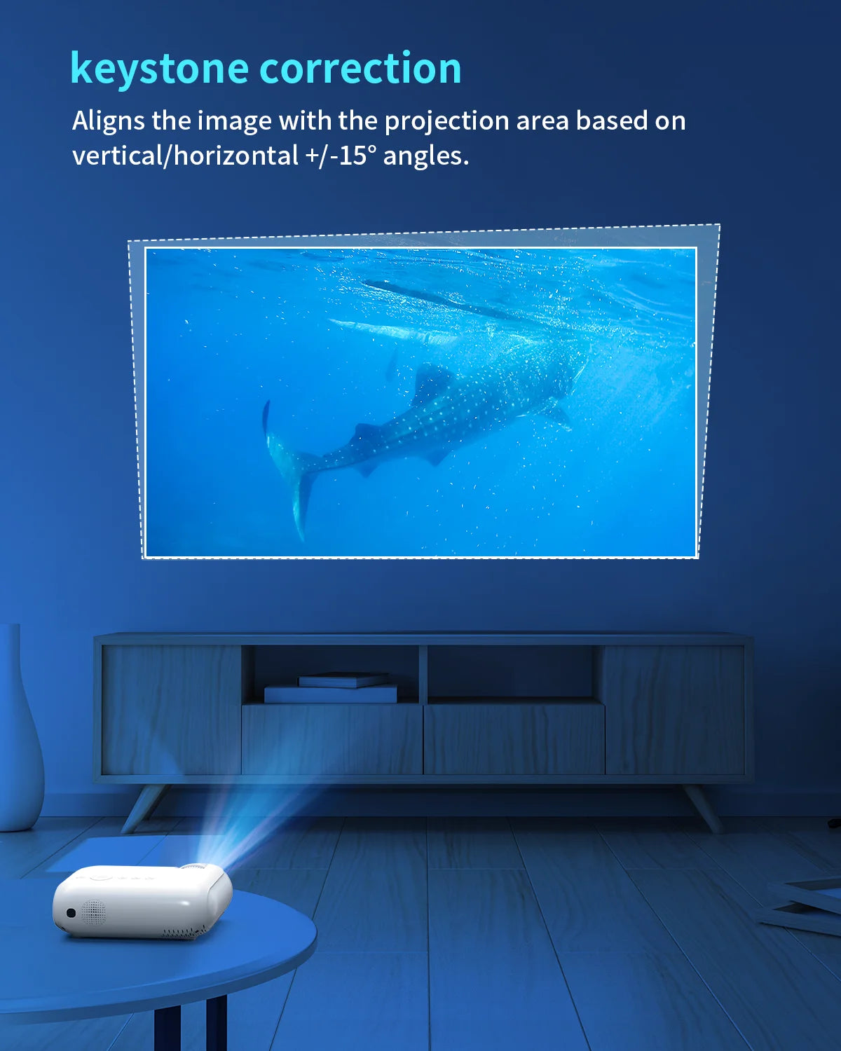 1080P Projector with Built-in Netflix/Prime Video/YouTube