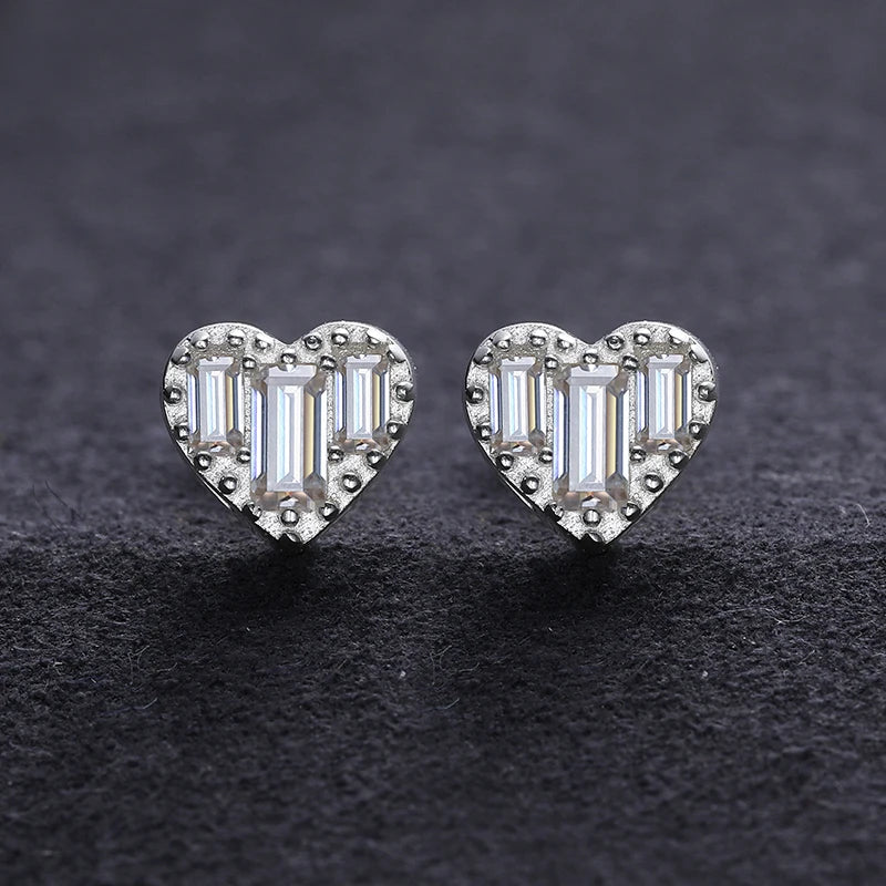 Classic Round 2CT Moissanite Earring For Women Jewelry Sterling Silver 925 Fashion