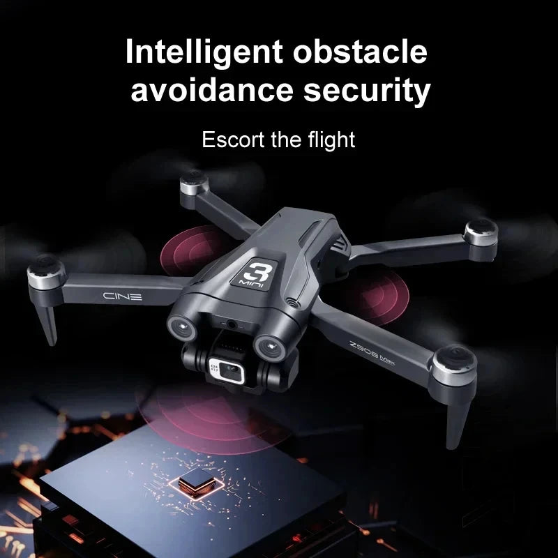 Pro Max GPS Drone Brushless 8K HD Dual Camera Optical Flow Obstacle Avoidance Foldable Quadcopter RC Distance 9000M